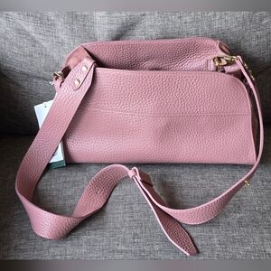 Ana Paola Rosa Antico Italian Pebble Leather / Suede Bag Purse NWT